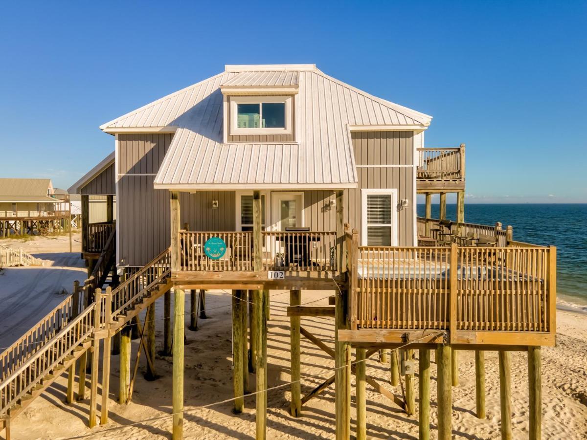 Strand Castle - Gulf Front! An Ideal Layout With Game Room, Small Private Pool, And Roof Top Crow'S Nest! Home Dauphin Island Dış mekan fotoğraf
