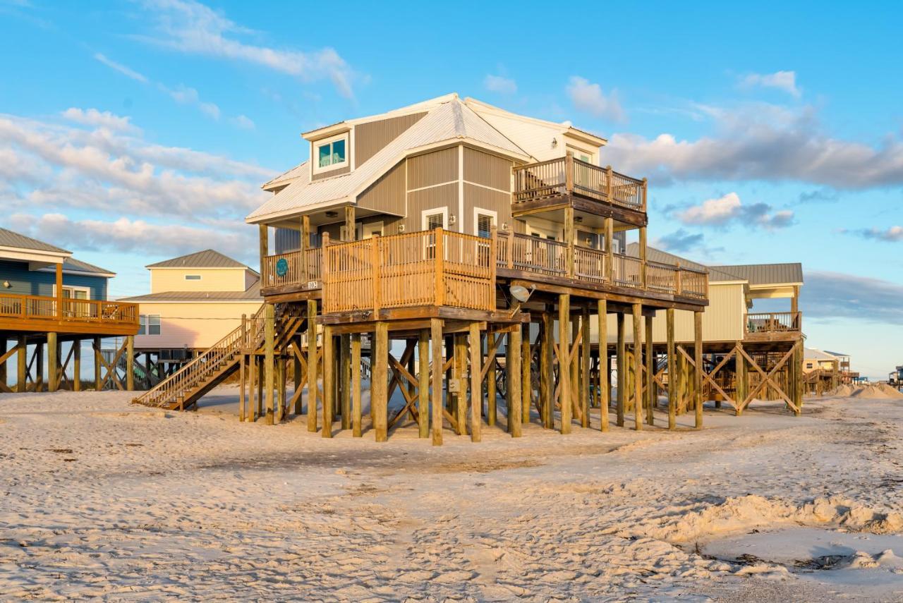 Strand Castle - Gulf Front! An Ideal Layout With Game Room, Small Private Pool, And Roof Top Crow'S Nest! Home Dauphin Island Dış mekan fotoğraf